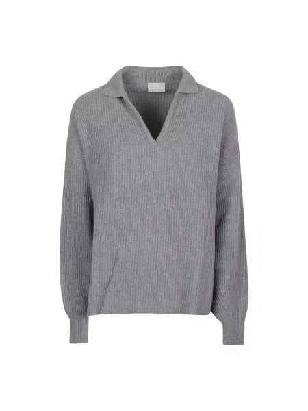 Sweter Drumohr wełniany szary