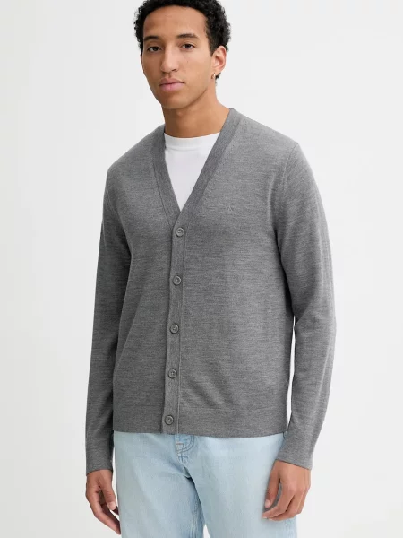 Calvin Klein cardigan din lână gri