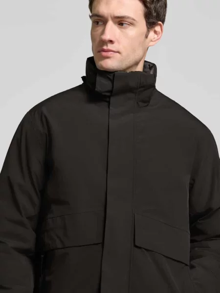 Kurtka z kapturem i z patką model LAMOON' Jack & Jones Premium czarna