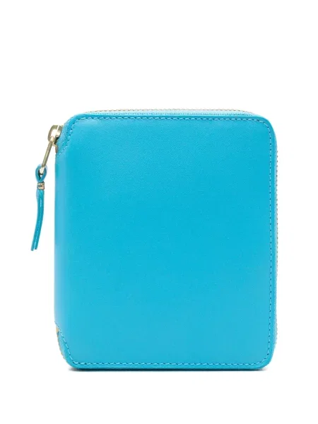 Kožená peněženka Comme Des Garçons Wallet modrá