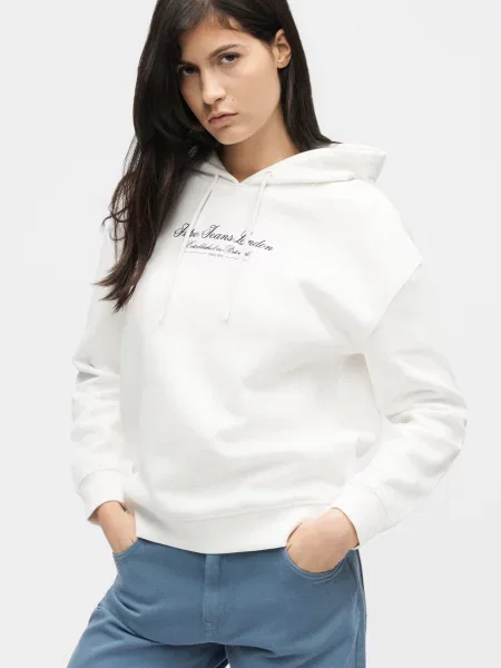 Pepe Jeans Mikina tmavomodrá biela