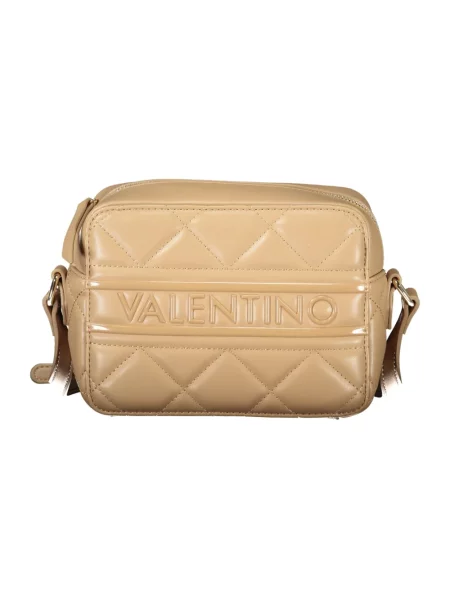 Lniana torebka Valentino beżowa