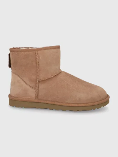 UGG Cizme de zapada din piele întoarsă Classic Mini bărbați maro