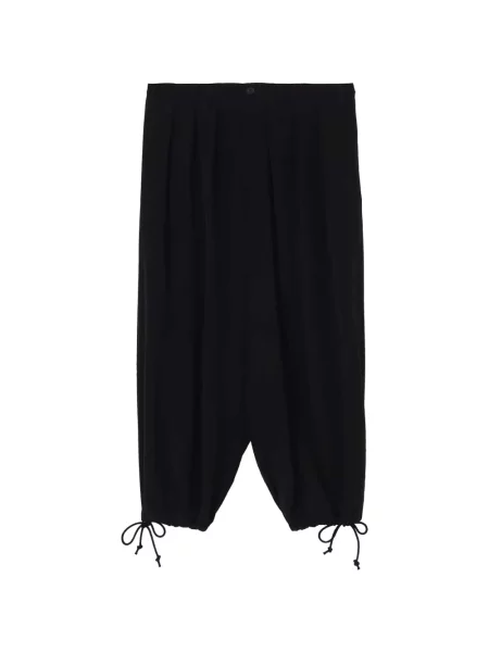 Șnur de strângere pantaloni Yohji Yamamoto plisate negru