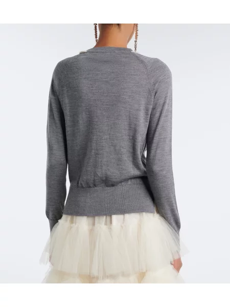 Cardigan Simone Rocha de lână gri