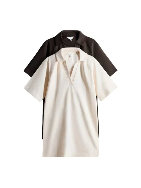 The Set Tricou crem / închis maro