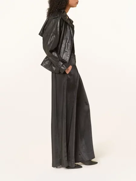 Spodnie AllSaints Poppy Satin Trouser Black 29 czarne