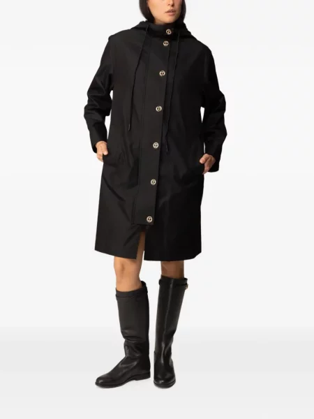 Trenci Twinset cu glugă negru