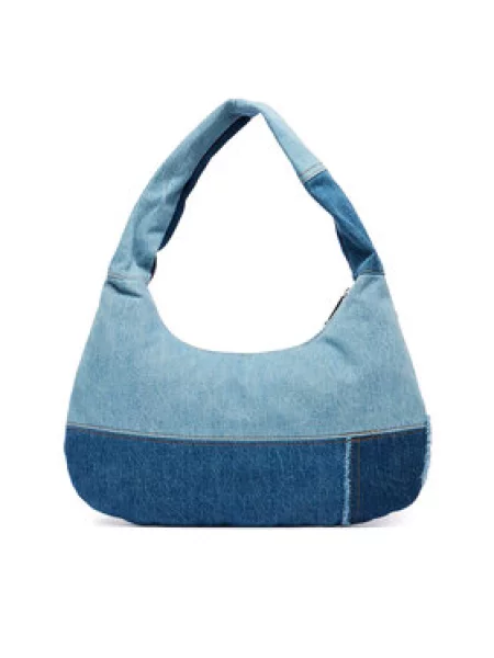Ročna torba Tommy Jeans Tjw Denim Patchwork Shoulder Bag modra