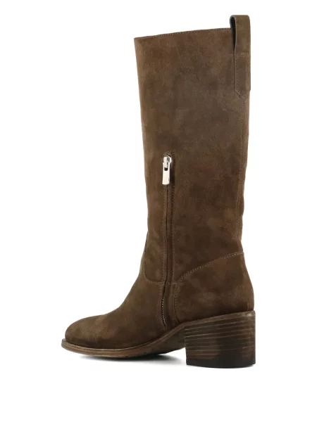 Botine Officine Creative din piele de căprioară maro