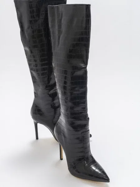 Боти Luvishoes с принт черно