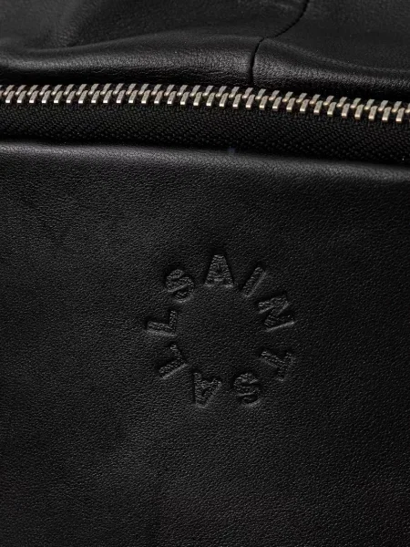 Шкіряний рюкзак AllSaints FINN великий однотонний чорний