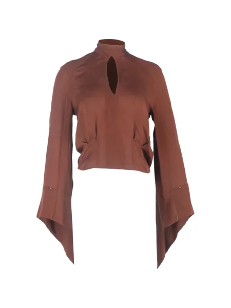 Bluzka Petar Petrov asymetryczna brązowa