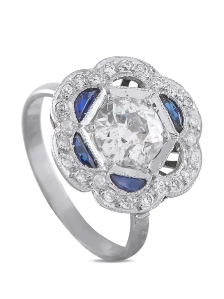 Diamant inel Lb Exclusive cu model floral argintiu