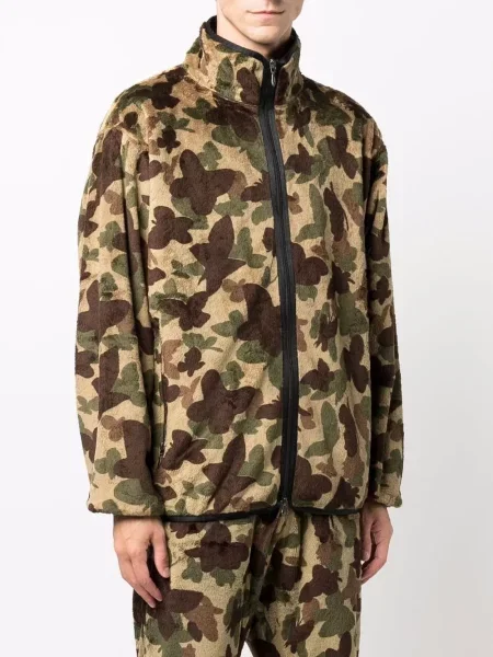 Geacă bomber Needles cu model camuflaj verde