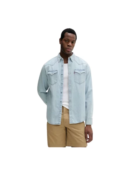 Levi's® Koszula Jeansowa Barstow Western Slim Fit blau niebieska