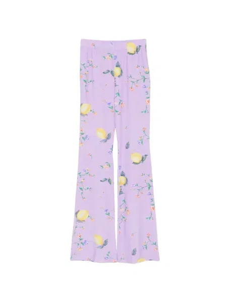 Spodnie Moschino Jeans z nadrukiem fioletowe