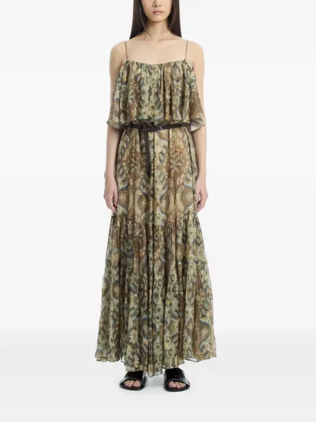 Rochie Into The East cu imagine cu model paisley maro