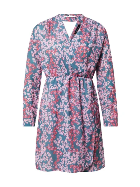 Trendyol Rochie verde petrol / roz deschis roșu