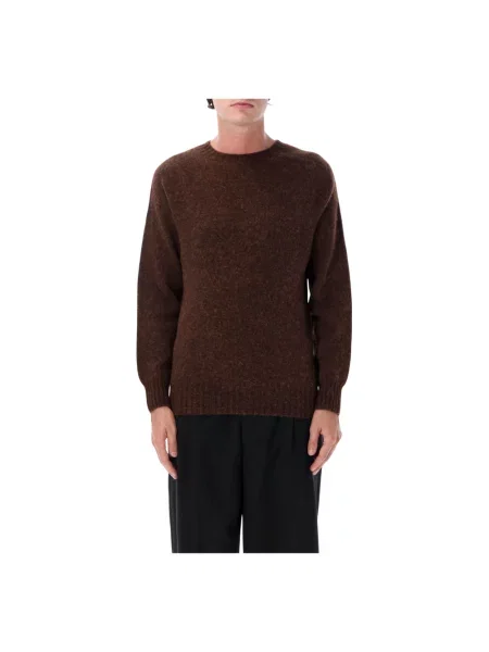 Sweter Howlin wełniany brązowy