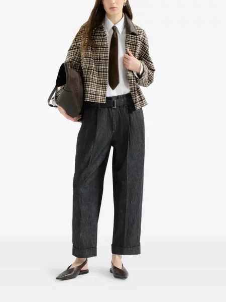 Twill nadrág Brunello Cucinelli kék