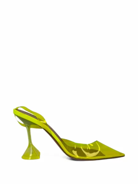 Pantofi cu toc Amina Muaddi slingback galben