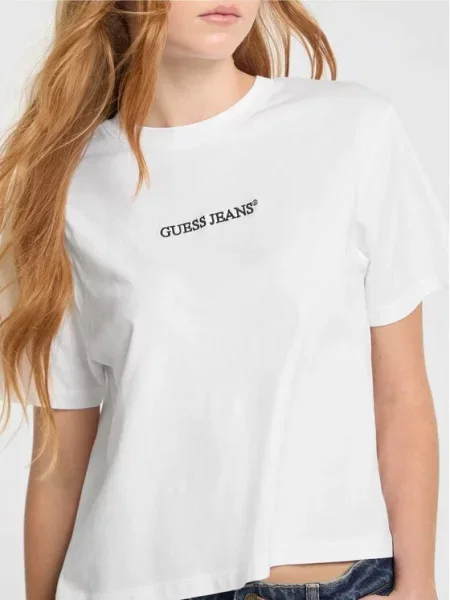 T-Shirt Guess Jeans λευκό