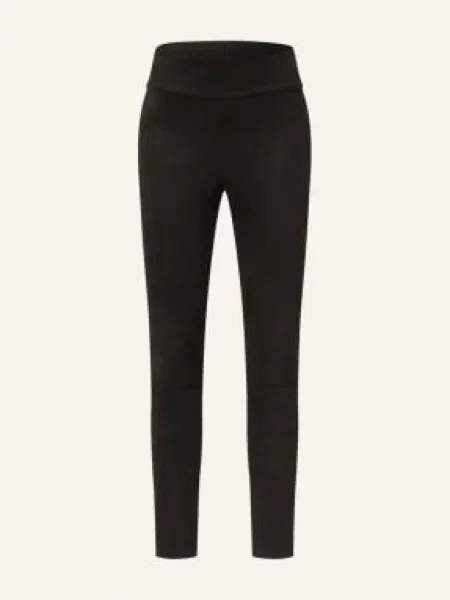 Juvia Legginsy Elena Z Imitacji Skóry schwarz czarne