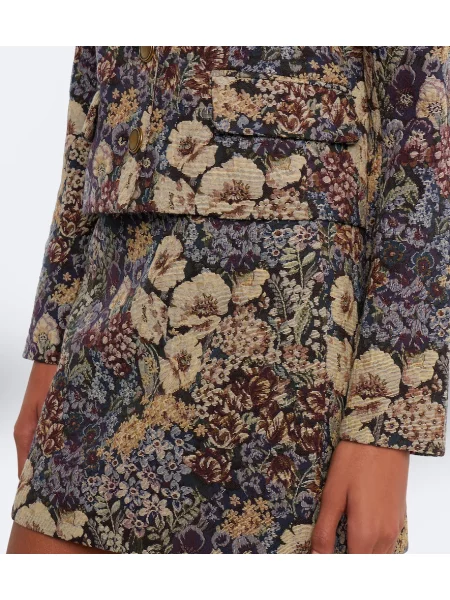 Geacă Veronica Beard cu model floral din jacard