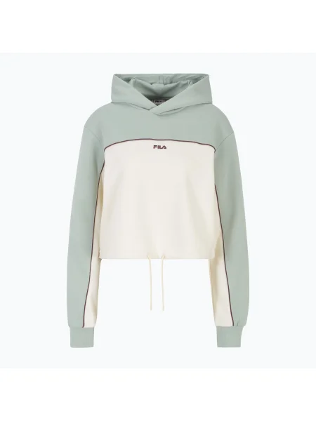 Hanorac pentru femei FILA Laagna Blocked Hoody jad/ antic alb