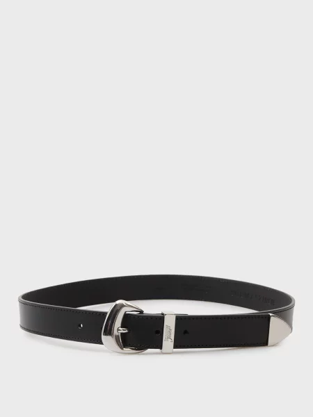 Шкіряний ремінь Tommy Jeans чорний