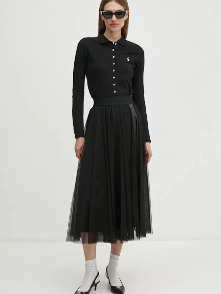Спідниця Joop! midi розкльошена чорний