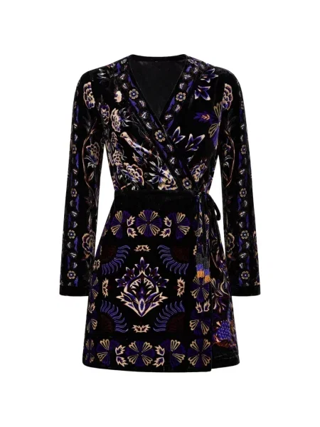 Rochie mini Farm Rio cu model floral cu imagine negru