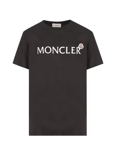 Koszulka dziecięca Moncler Enfant czarna