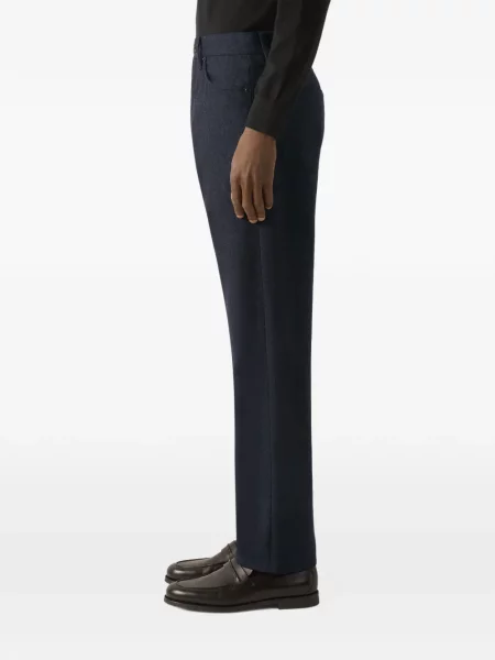 Pantaloni Zegna de lână albastru