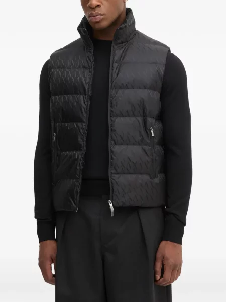 Matlasat vestă Armani Exchange cu imagine negru