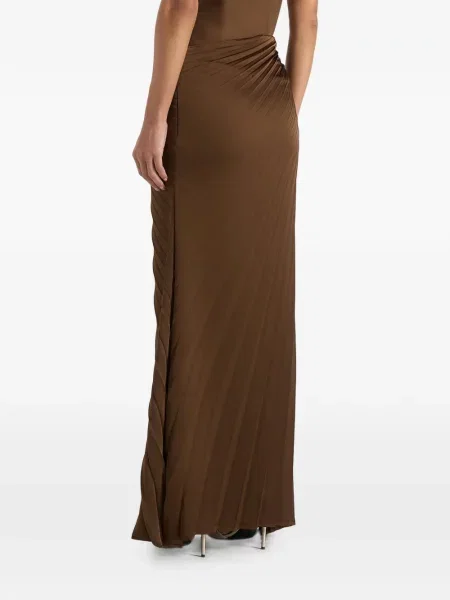Fusta maxi Manière De Voir din satin maro