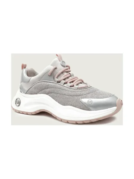 Michael Kors Sneakers DARA cu adaos de piele argintiu