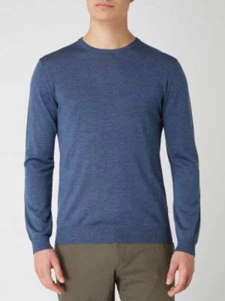 Sweter z dzianiny z żywej wełny model ‘Margrate Merino’ Matinique