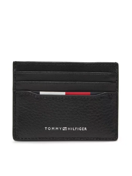 Usnjena denarnica Tommy Hilfiger črna
