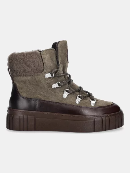 Шкіряні чоботи Gant Snowmont зелений