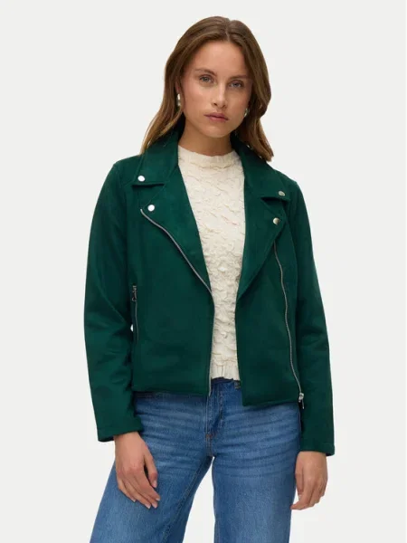 Vero Moda Bunda z imitácie kože Jose zelená