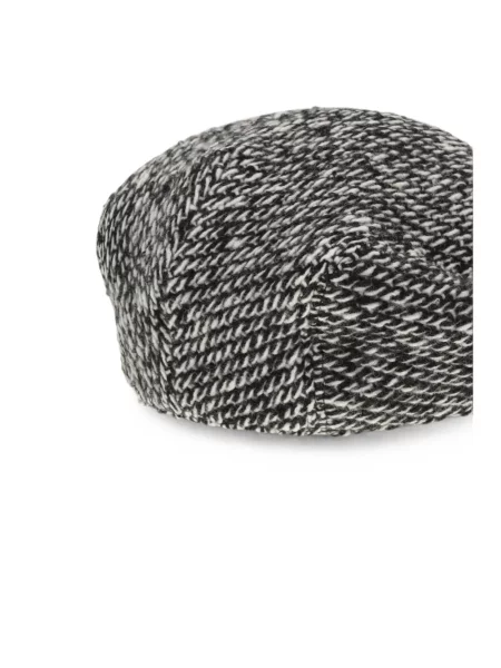 Căciulă Dolce & Gabbana fără toc cu model herringbone negru