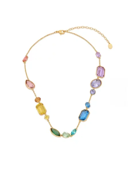 Swarovski Retiazka / zlatá / svetlofialová / rosé žltá