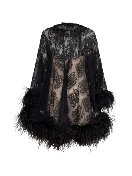 Rochie mini Giuseppe Di Morabito cu pene din dantelă negru