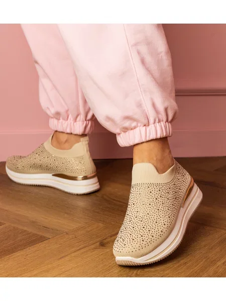 Sneakerși D/ceo cu platformă bej