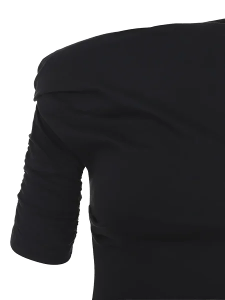 Rochie mini Jacquemus cu un umăr gol de costum negru