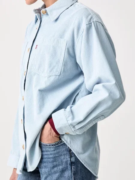 Levi's риза дамска от джинс IRIS OVERSHIRT синьо