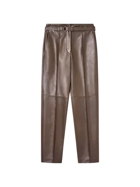 Cu centură pantaloni Giorgio Armani din piele maro