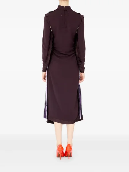Rochie midi Maison Margiela până la genunchi de costum maro